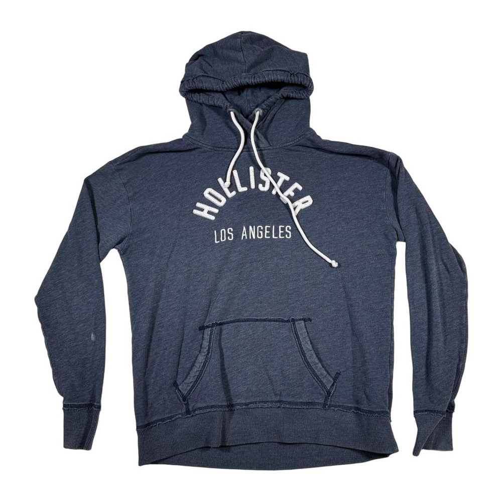 Hollister California Los Angeles‎ Hoodie Pullover Blue Mens Size L Cotton Blend